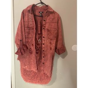 DAZL distressed denim jacket